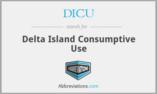 What is the abbreviation for delta island consumptive use?